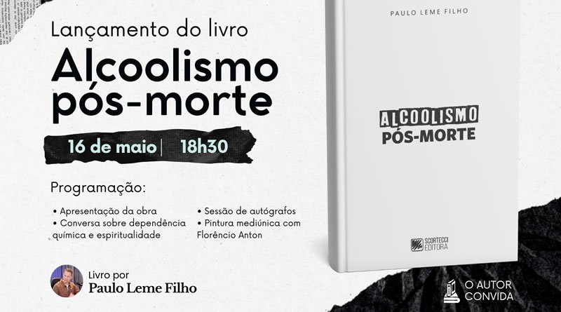 Livro aborda alcoolismo sob perspectiva espiritual